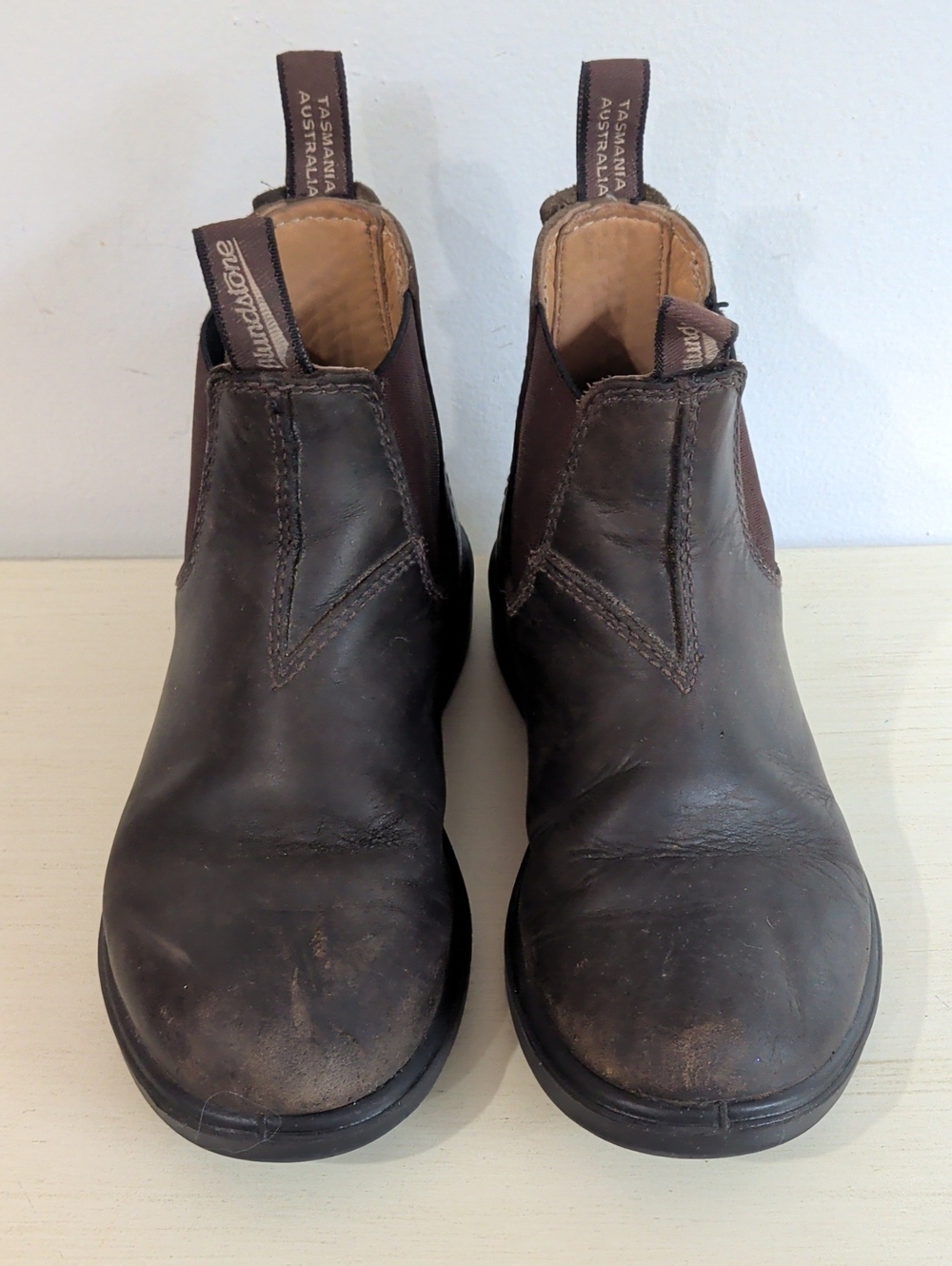 Blundstone Brown Leather Pull On Ankle Boots Size 2 (Size 5)